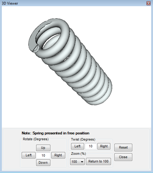 3D View Compression Spring